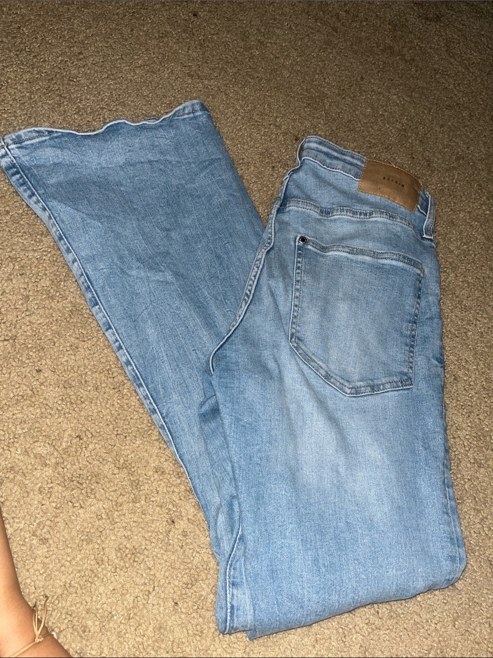 Light Blue Women's Bootcut Jeans - Unbranded